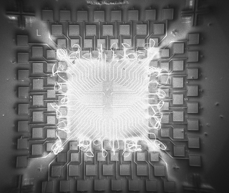 电子显微镜下碳管微电脑芯片体的场效应画面