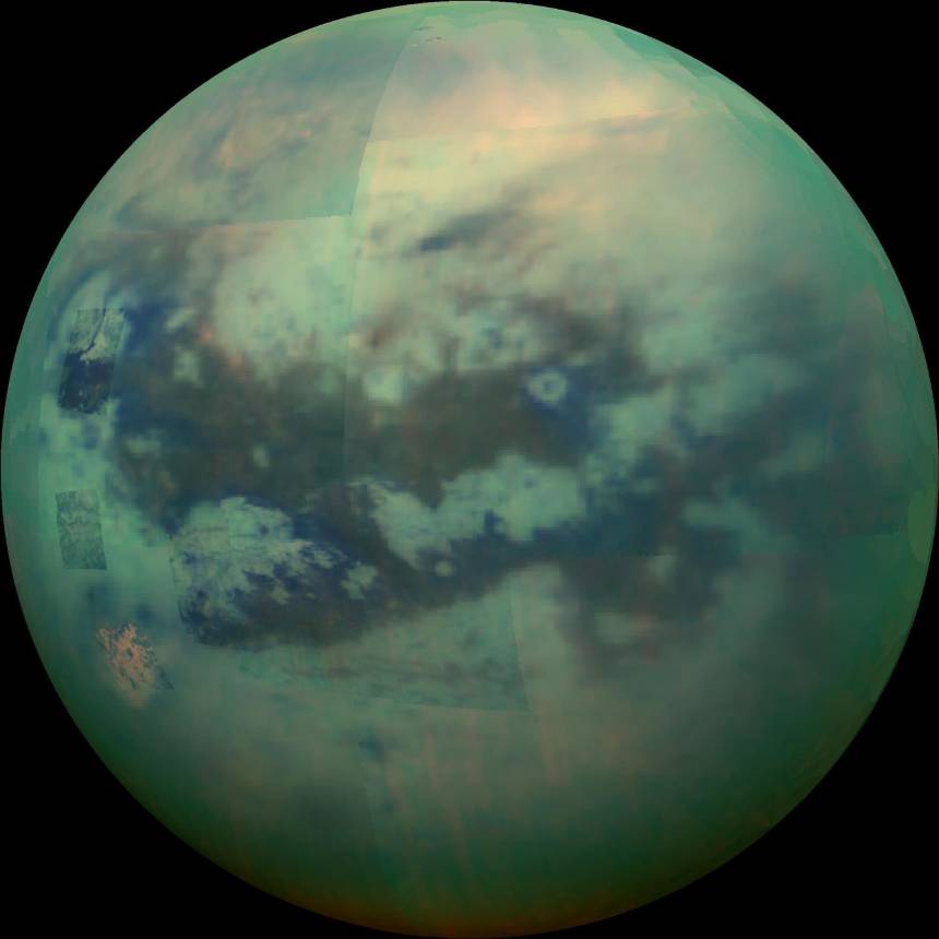 土卫六红外图像合成照片（公有领域）