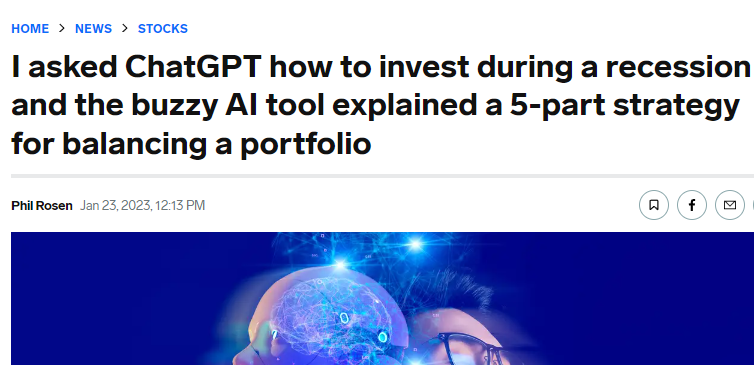 ChatGPT甚至是一个很好的投资理财顾问